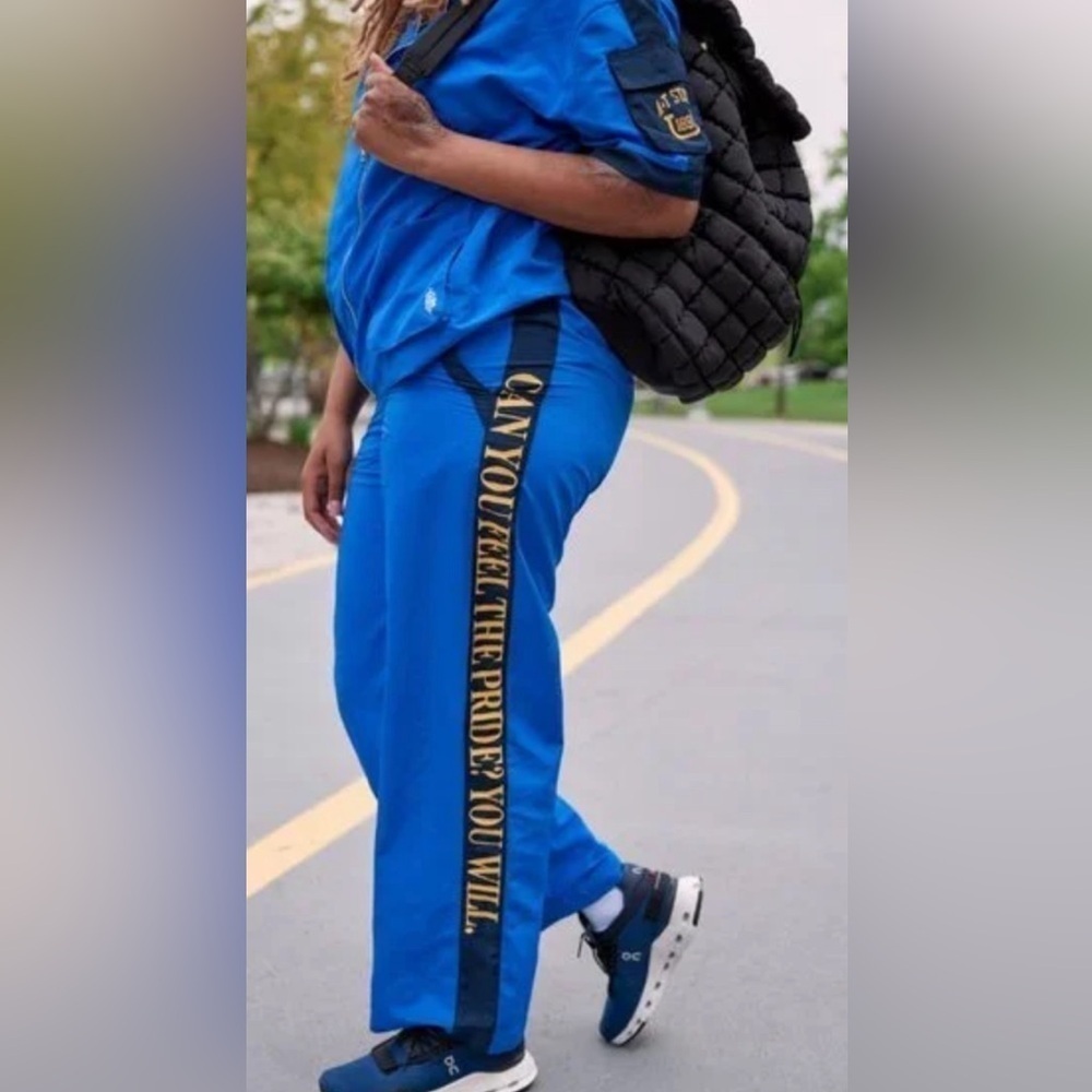NWT FREE PEOPLE Rare! Pride Track Pants - Size M Color - Blue Combo
